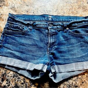 7 for all mankind cuffed shorts size 30